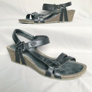 Teva Black Wedges